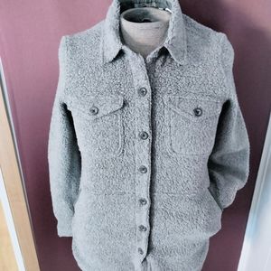 Toad and CO Womens Button Up Jacket  Grey Size Small
